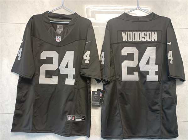 Men%27s Las Vegas Raiders #24 Charles Woodson Black 2023 F.U.S.E Vapor Untouchable Stitched Football Jersey->las vegas raiders->NFL Jersey
